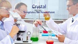  Presentation with medicine - Beautiful theme featuring pharmaceutical experiment - serious clinicians studying new medicine backdrop and a  colored foreground