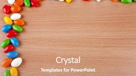  Presentation with frame border - Cool new PPT theme with pharmaceutical gum - border frame of colorful jellybeans backdrop and a coral colored foreground