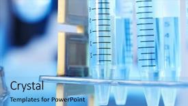  Presentation with scientific research - Colorful PPT theme enhanced with pharmaceutical industry - laboratory test tube scientific research backdrop and a light blue colored foreground