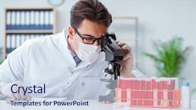  Presentation with automation in lab - Amazing slide deck having pharmaceutical industry - young doctor working backdrop and a  colored foreground