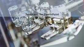  Presentation with pharmaceutical - Theme having pharmaceutical-industry-medicine-glassware-bottles background and a light blue colored foreground