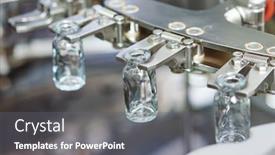  Presentation with glassware - PPT theme featuring pharmaceutical-industry-medicine-glassware-bottles background and a gray colored foreground