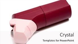  Presentation with inhaler - Colorful PPT theme enhanced with pharmaceutical inhalers - inhaler with a drug backdrop and a  colored foreground