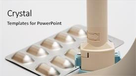  Presentation with inhaler - Amazing presentation theme having pharmaceutical inhalers - modern inhaler and capsules backdrop and a  colored foreground