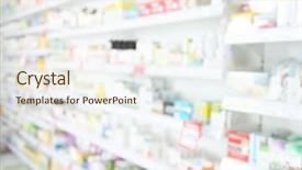  Presentation with pharmaceutical - Slides consisting of pharmaceutical marketing - blurred store shelves with various background and a sky blue colored foreground