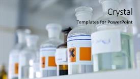 Presentation with chemical - Colorful slide deck enhanced with pharmaceutical medicine - chemical lab detail backdrop and a light gray colored foreground