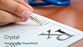  Presentation with recipe - PPT theme enhanced with pharmaceutical medicine - closeup shot of a doctor background and a sky blue colored foreground