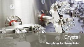  Presentation with industrial machine - Presentation theme featuring pharmaceutical medicine industrial washer cleaning background and a gray colored foreground