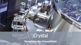  Presentation with industrial machine - Beautiful PPT theme featuring pharmaceutical medicine industrial washer cleaning backdrop and a gray colored foreground