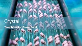  Presentation with pharmacy tablet - Slides having pharmaceutical-medicine-tablet-pill-background background and a teal colored foreground