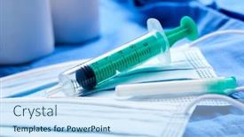  Presentation with pharmaceutical tablets - Beautiful slide set featuring pharmaceutical-medicine-tablets-pills-capsules backdrop and a sky blue colored foreground