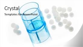  Presentation with homeopathic - Audience pleasing presentation theme consisting of pharmaceutical pellet - homeopathic remedy granulated medicine backdrop and a white colored foreground