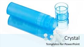  Presentation with homeopathic - Cool new presentation with pharmaceutical pellet - homeopathic remedy granulated medicine backdrop and a arctic colored foreground