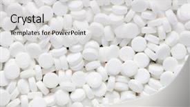  Presentation with pellet - Presentation theme featuring pharmaceutical pellet - pills background and a light gray colored foreground