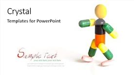  Presentation with pellet - Colorful PPT layouts enhanced with pharmaceutical pellet - robot made of capsules backdrop and a white colored foreground