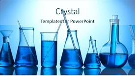  Presentation with test tubes - Amazing theme having pharmaceutical preparations - test-tubes with blue liquid backdrop and a cool aqua colored foreground