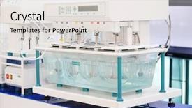  Presentation with laboratory equipment - Beautiful slide set featuring laboratory equipment backdrop and a light gray colored foreground