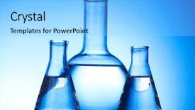  Presentation with test tubes - Audience pleasing PPT theme consisting of chemistry lab gray - test-tubes blue colors laboratory glassware backdrop and a light blue colored foreground