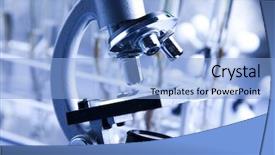  Presentation with laboratory - Presentation theme having lab engineer - working in a laboratory background and a light blue colored foreground