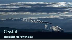  Presentation with carbon dioxide - Slides enhanced with pharmaceutical waste - global warning threat - factory background and a navy blue colored foreground