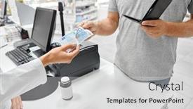  Presentation with healthcare - Theme enhanced with pharmaceutics-healthcare-and-people-concept background and a light gray colored foreground