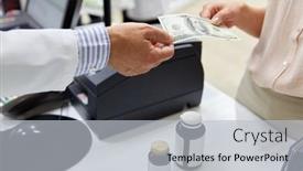  Presentation with healthcare - Beautiful slide set featuring pharmaceutics-healthcare-and-people-concept backdrop and a light gray colored foreground