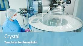  Presentation with tablets wood table tablet white - Cool new slides with pharmaceutics pharmaceutical worker operates tablet backdrop and a light blue colored foreground