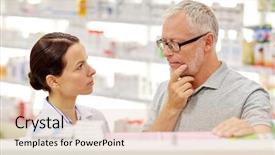  Presentation with health-care - Beautiful PPT theme featuring pharmacia - medicine pharmaceutics health care backdrop and a lemonade colored foreground