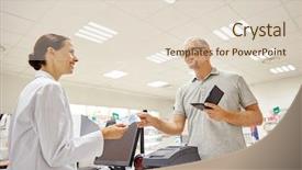  Presentation with health-care - Theme consisting of pharmacia - medicine pharmaceutics health care background and a lemonade colored foreground