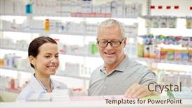  Presentation with senior care - Amazing presentation theme having pharmacia - medicine pharmaceutics health care backdrop and a lemonade colored foreground