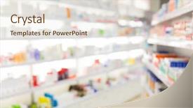  Presentation with pharmacology - Beautiful slide deck featuring pharmacia - medicine pharmacy health care backdrop and a sky blue colored foreground