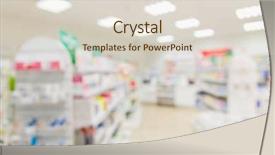  Presentation with industerial pharmacy - PPT layouts consisting of pharmacia - pharmacy or drugstore room background background and a  colored foreground