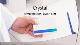  Presentation with hospital pharmacy - Slides consisting of pharmacist holding medicine boxe at the hospital pharmacy background and a white colored foreground