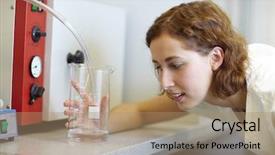  Presentation with pharmacist - Cool new presentation with pharmacist looking at measuring cup backdrop and a coral colored foreground