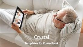  Presentation with healthcare technology - Cool new presentation with pharmacist on tablet pc computer backdrop and a gray colored foreground