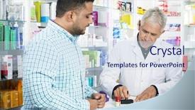 Presentation with pharmacist - Amazing presentation theme having pharmacist stamping paper while customer backdrop and a sky blue colored foreground
