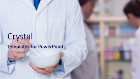  Presentation with mortar and pestle - Theme having pharmacist using mortar and pestle background and a sky blue colored foreground