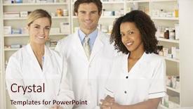  Presentation with hospital pharmacy - Slide deck featuring pharmacists working in pharmacy background and a lemonade colored foreground