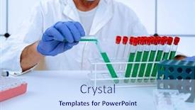  Presentation with research - Slide set featuring pharmacological-research-in-the-laboratory background and a sky blue colored foreground