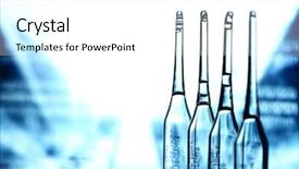  Presentation with ampoule - Colorful theme enhanced with pharmacology design - ampoule on abstract background backdrop and a white colored foreground