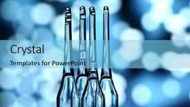  Presentation with pharmacology - Amazing slides having pharmacology design - ampoules backdrop and a light blue colored foreground