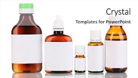  Presentation with healthy food medical bottle - Colorful PPT layouts enhanced with pharmacology design - medical bottles isolated on white backdrop and a white colored foreground
