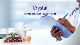  Presentation with pharmacology - Slides having pharmacology design - microscope background and a sky blue colored foreground