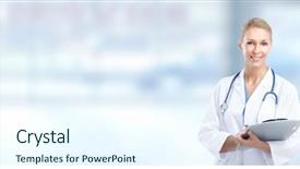  Presentation with hospital pharmacy - Amazing presentation theme having pharmacy - beautiful smiling doctor woman backdrop and a cool aqua colored foreground