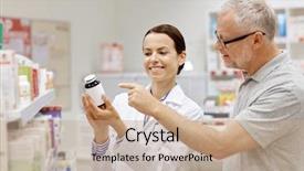  Presentation with health-care - Cool new theme with pharmacy - medicine pharmaceutics health care backdrop and a coral colored foreground