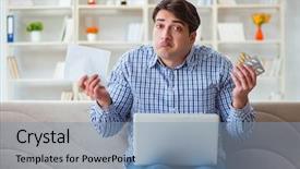  Presentation with pills - Amazing slide set having pharmacy - young man sitting backdrop and a seafoam green colored foreground