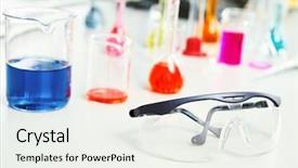  Presentation with solution chemistry - Slide set enhanced with pharmacy and chemistry theme test background and a sky blue colored foreground