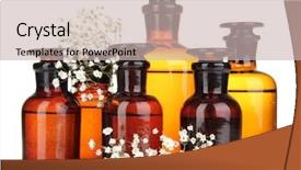  Presentation with medical pill medicine white blue - Presentation design enhanced with pharmacy health - medicine bottles isolated on white background and a  colored foreground