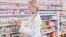  Presentation with hospital pharmacy - Colorful PPT theme enhanced with pharmacy intern writing on clipboard backdrop and a lemonade colored foreground