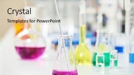  Presentation with solution chemistry - Slide deck featuring pharmacy laboratory and chemistry theme background and a lemonade colored foreground